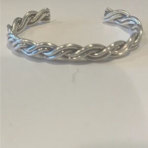 Vintage Sterling Silver Rope Twist Bangle Bracelet